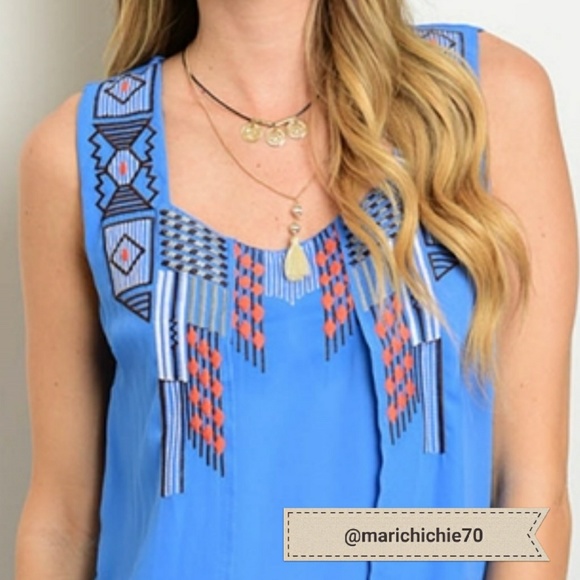 Sleeveless Embroidered Top - Picture 2 of 3